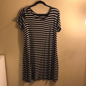 Black and white stripped dress